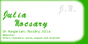 julia mocsary business card